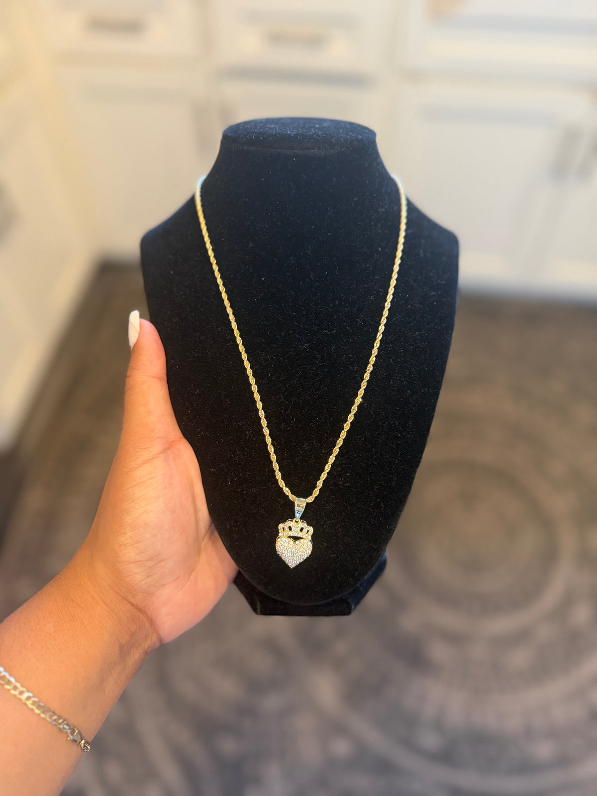 Crown Heart Necklace