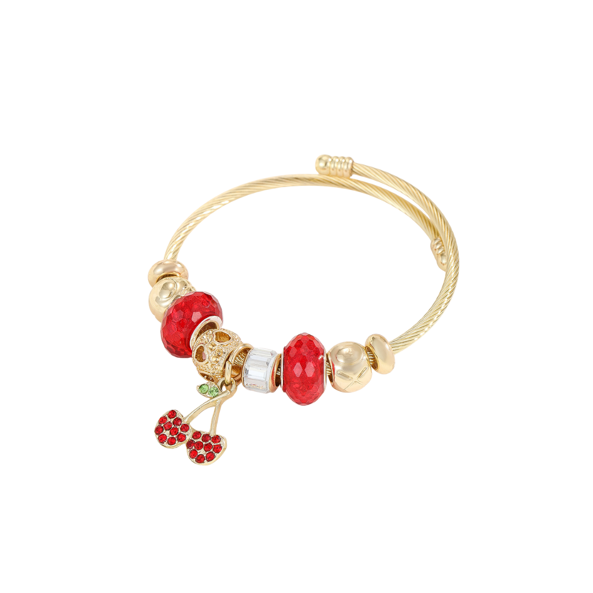 Sweet Cherries Charm Bracelet The Pynk Plug