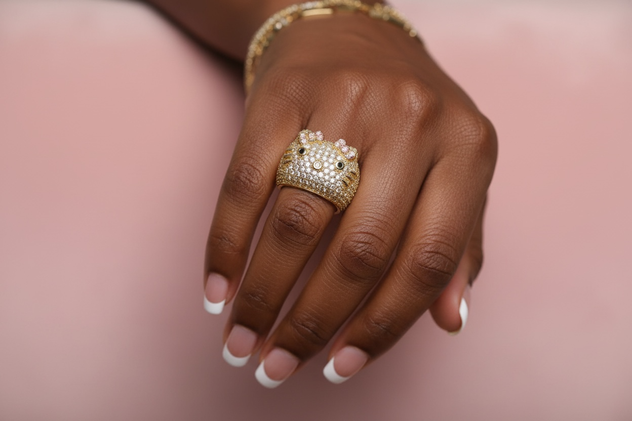HK Diamond Ring The Pynk Plug