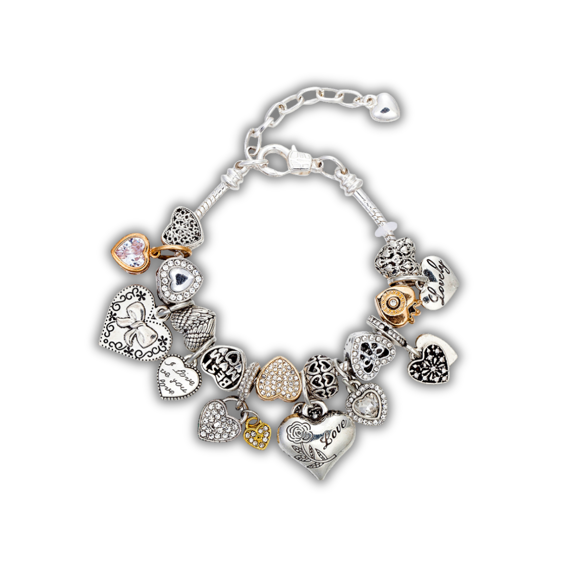 "Mom" Charm Bracelet The Pynk Plug