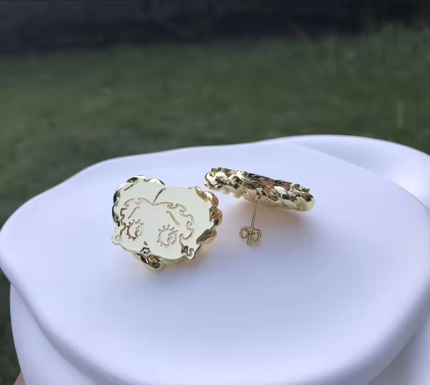Betty Boop Bamboo Earrings The Pynk Plug