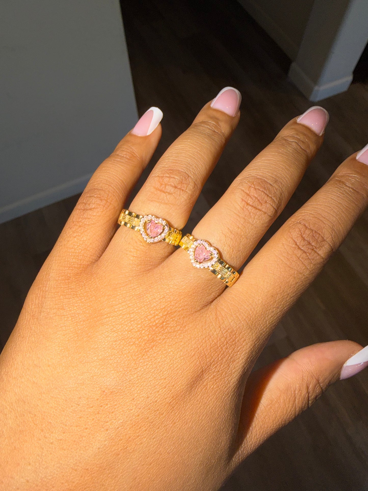 Pink Heart Ring (Rolex Band)