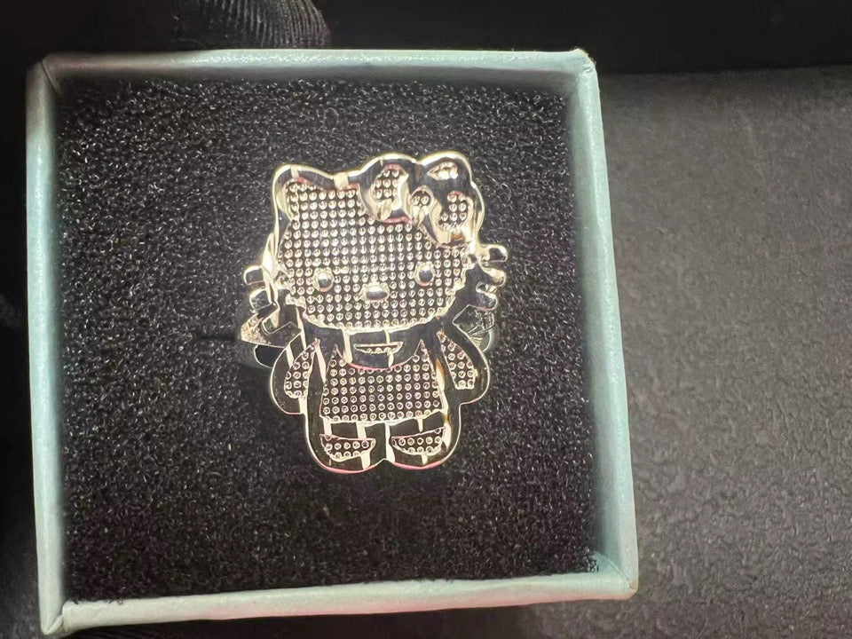 Silver Hello Kitty Ring