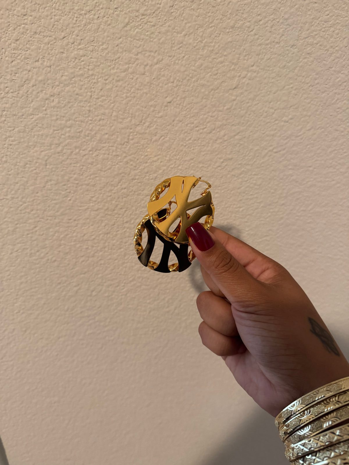 NY Gold Twist Hoops