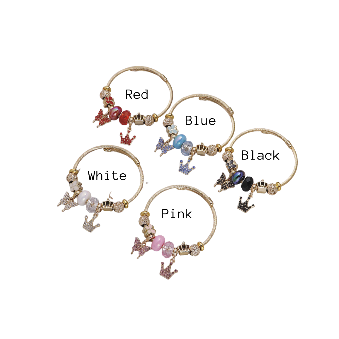 Butterfly Charm Bracelet The Pynk Plug