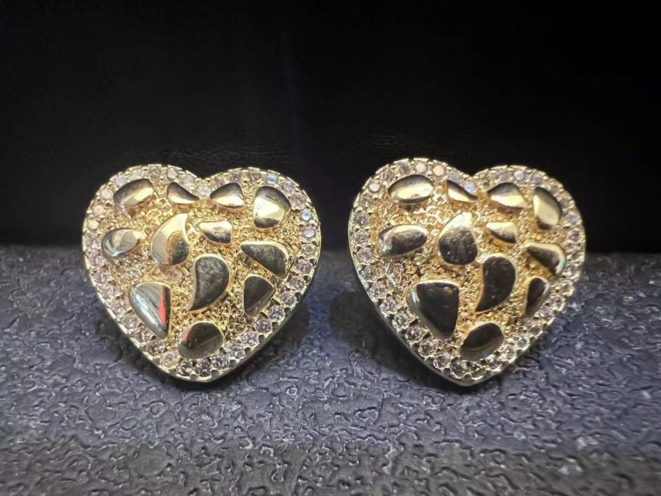 Nugget Heart Earrings