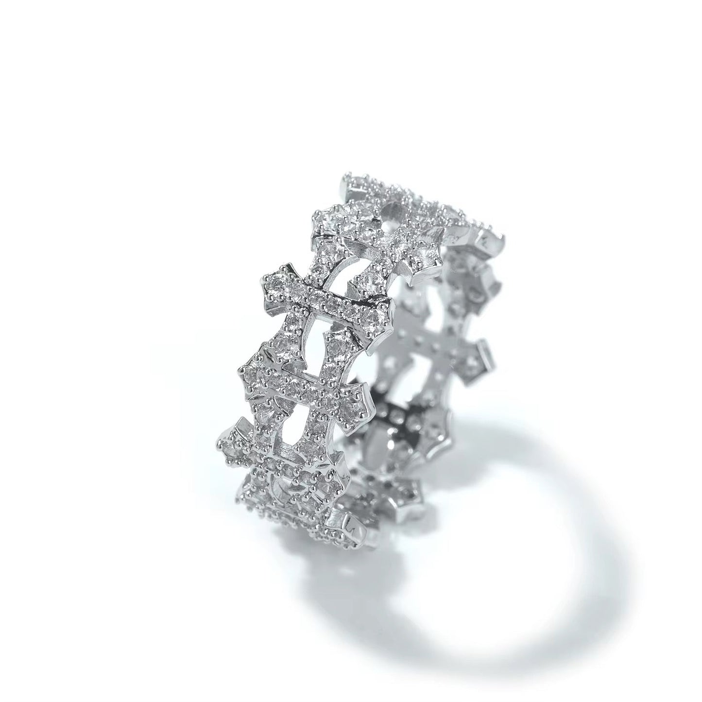Silver Crosses Ring The Pynk Plug