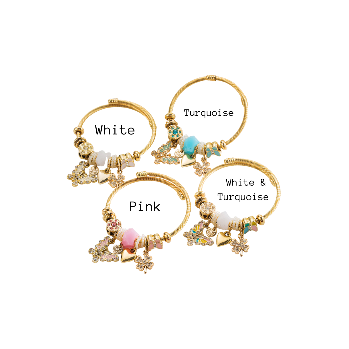 Butterfly Charm Bracelet The Pynk Plug