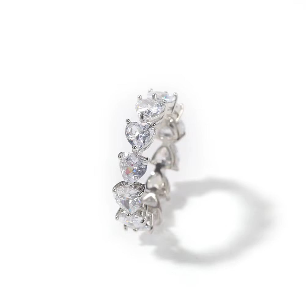 Iced Heart Ring The Pynk Plug