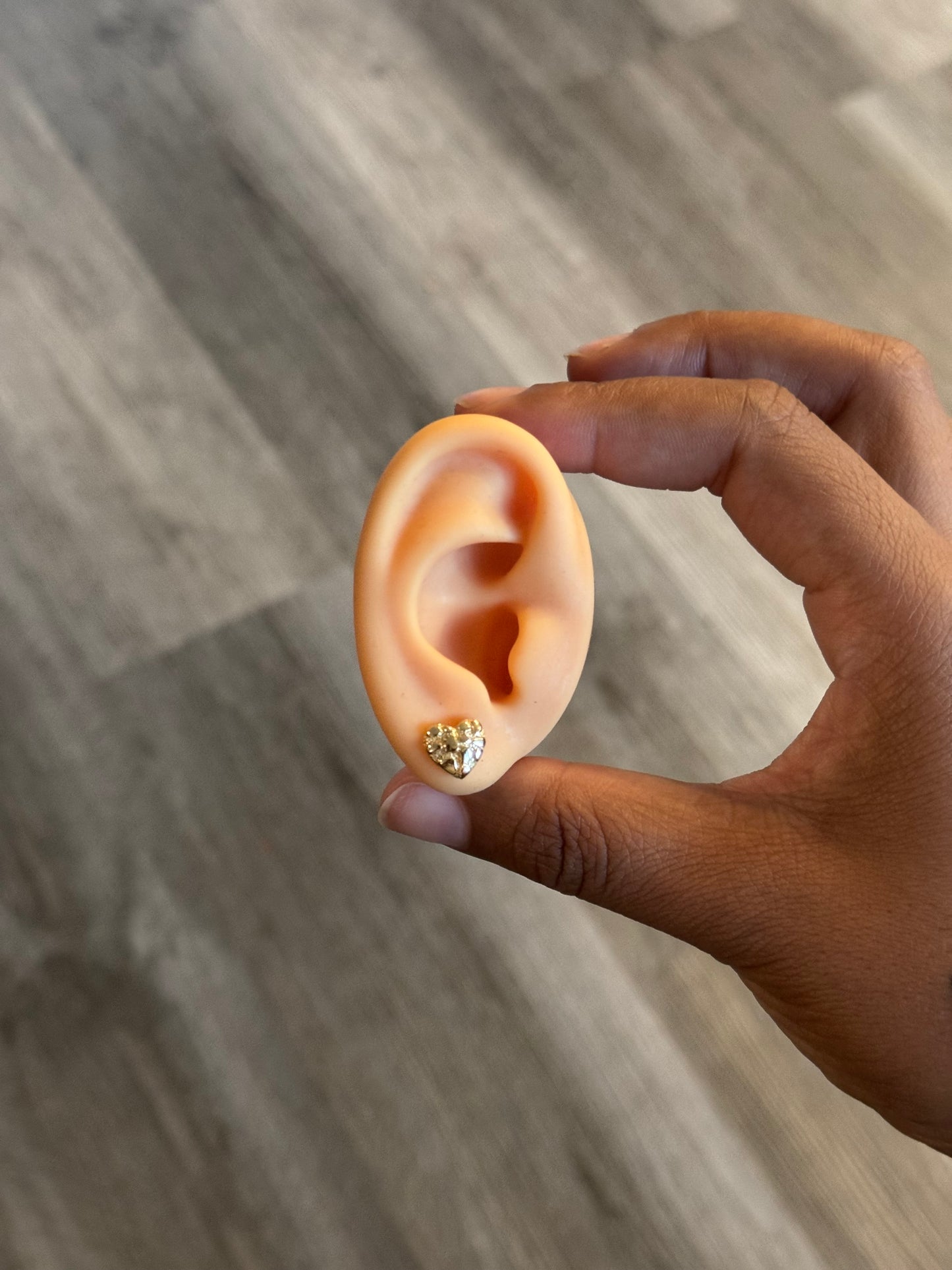 Nugget Heart Earrings
