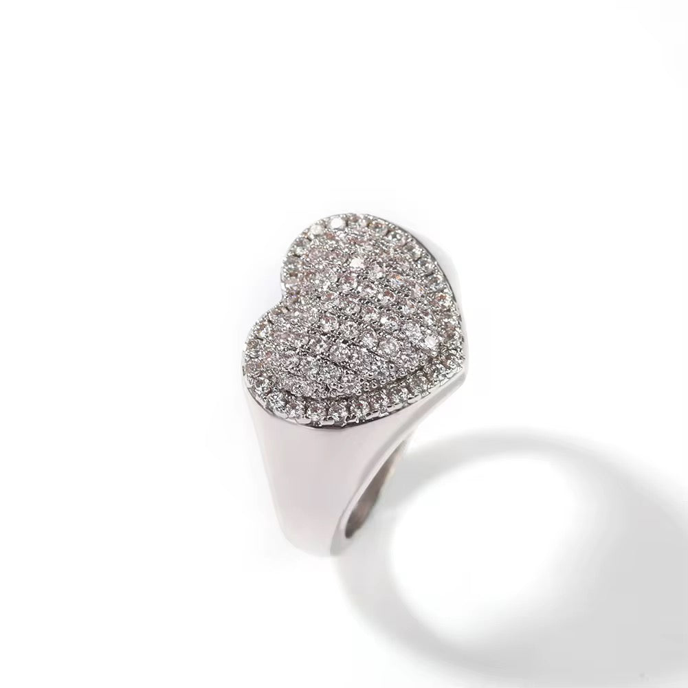 Iced Heart Ring