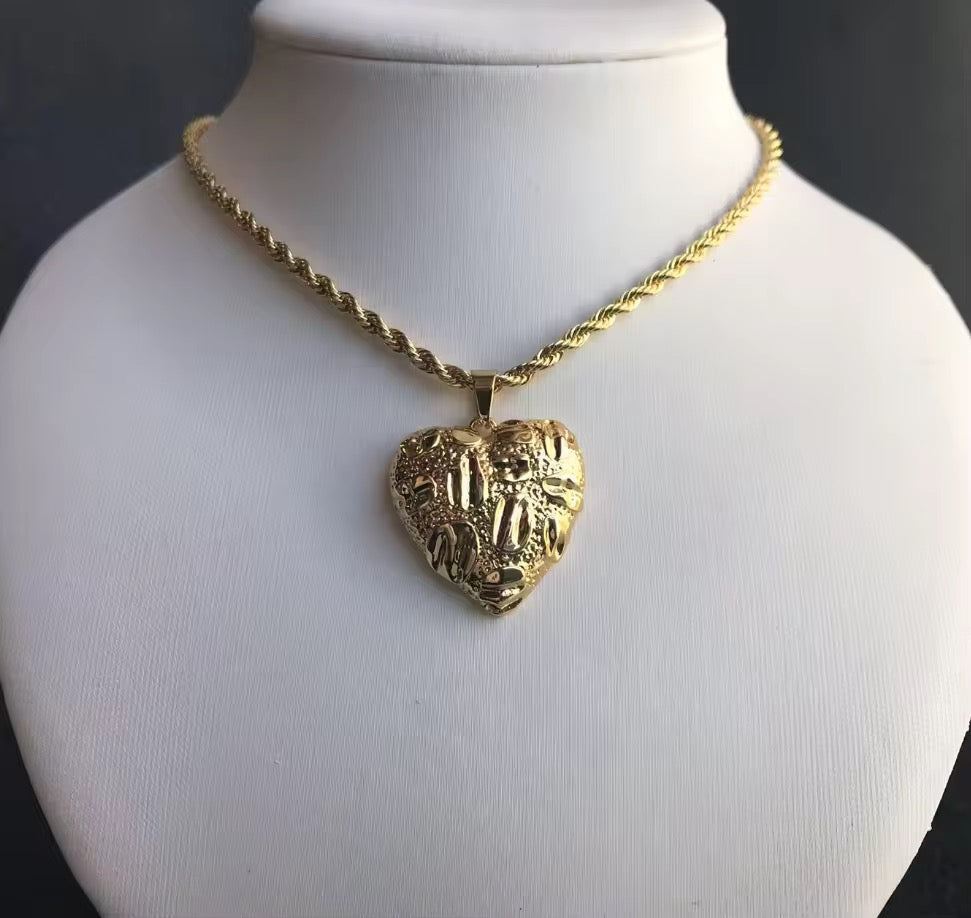 Nugget Heart Necklace The Pynk Plug