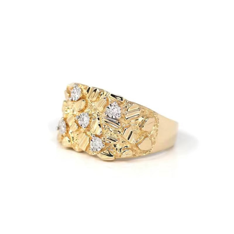 Diamond Nugget Ring The Pynk Plug