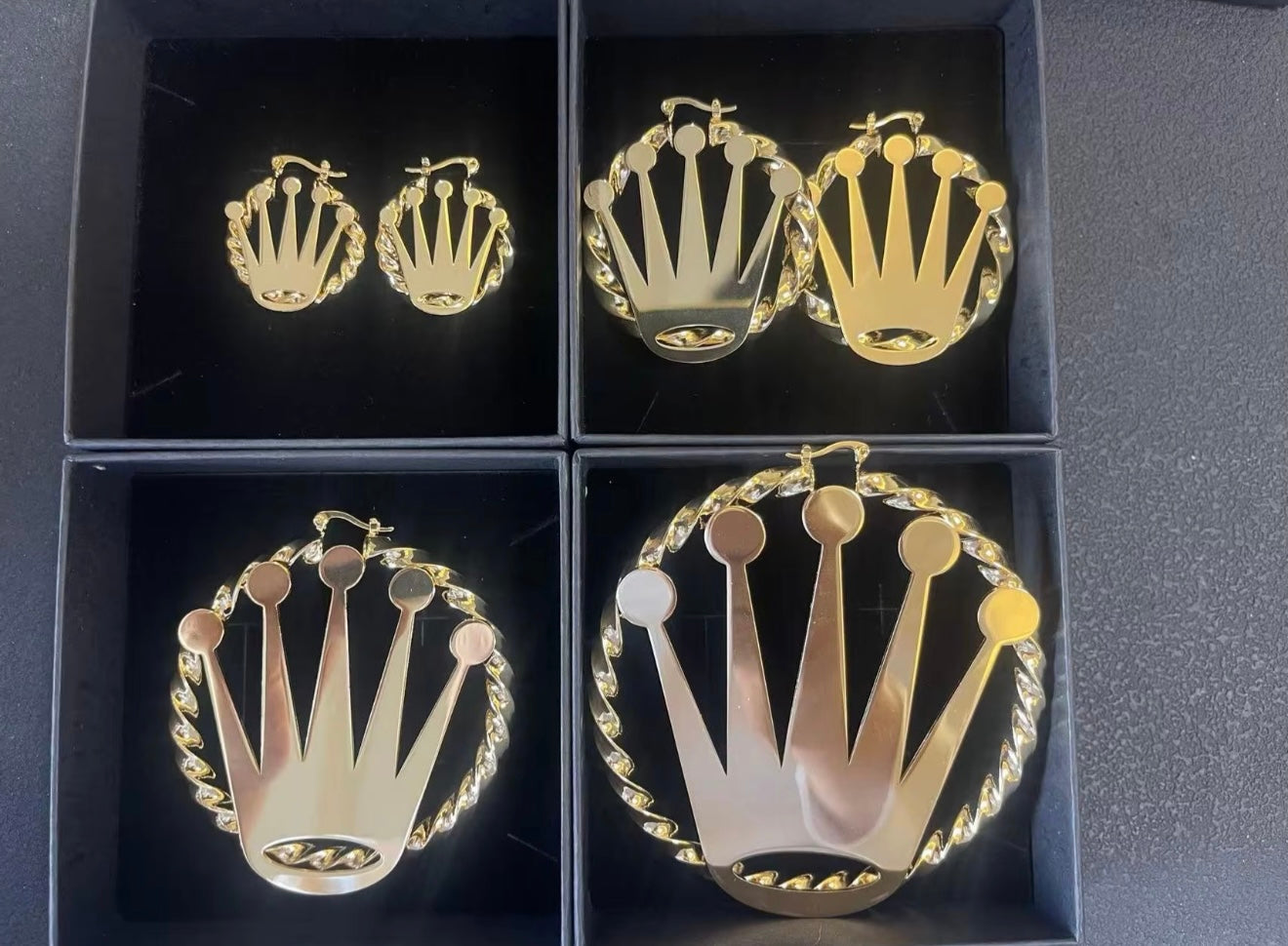 Crown Twist Hoops The Pynk Plug