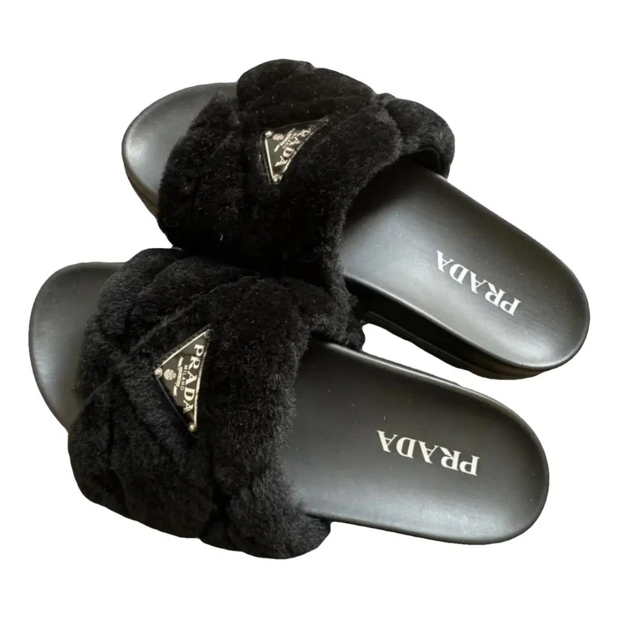 Faux Fur Prada Slides The Pynk Plug