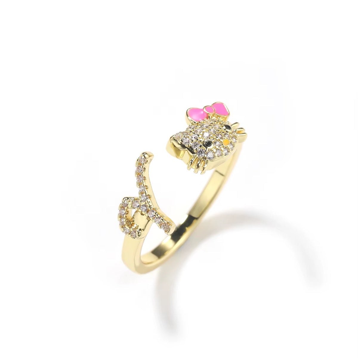 Kitty Initial Ring