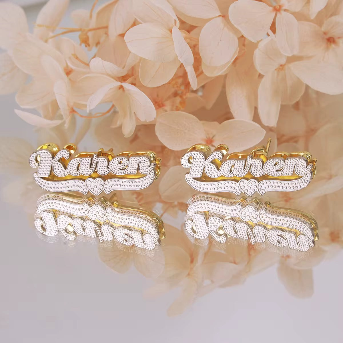 Custom Name Earrings The Pynk Plug