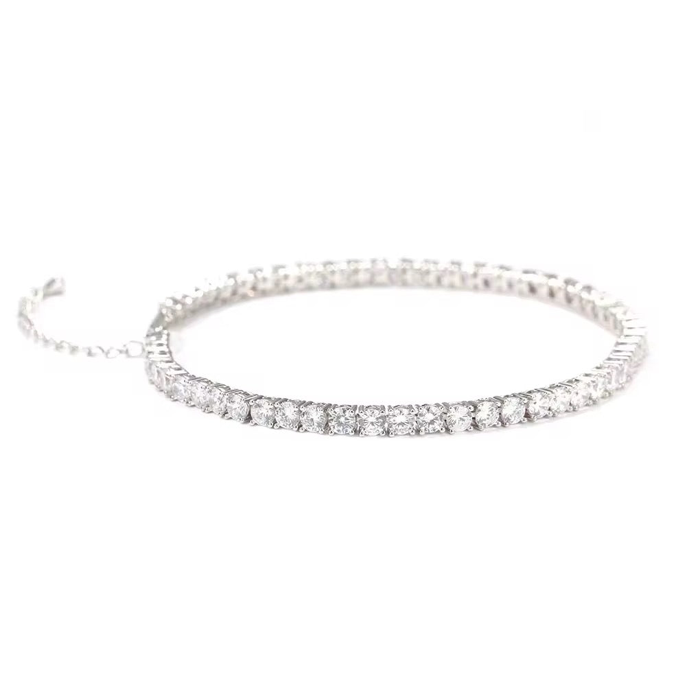 Silver Tennis Anklet The Pynk Plug