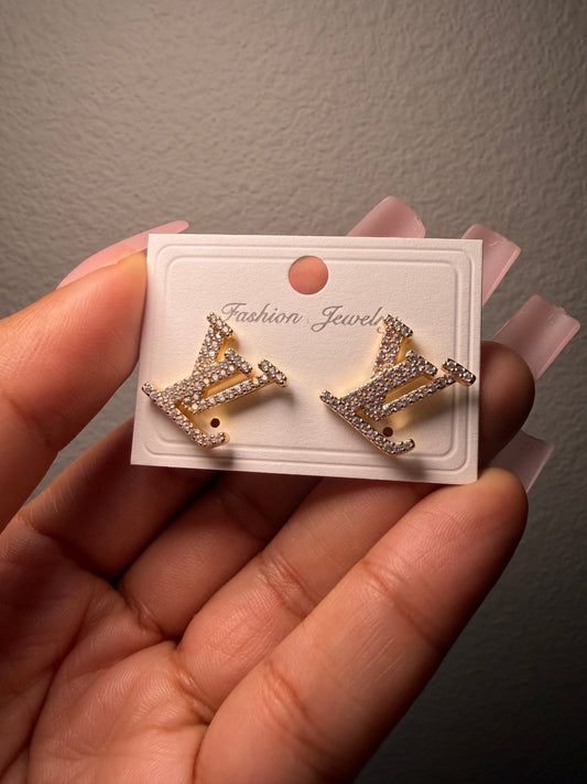 LV Studs (Gold) The Pynk Plug