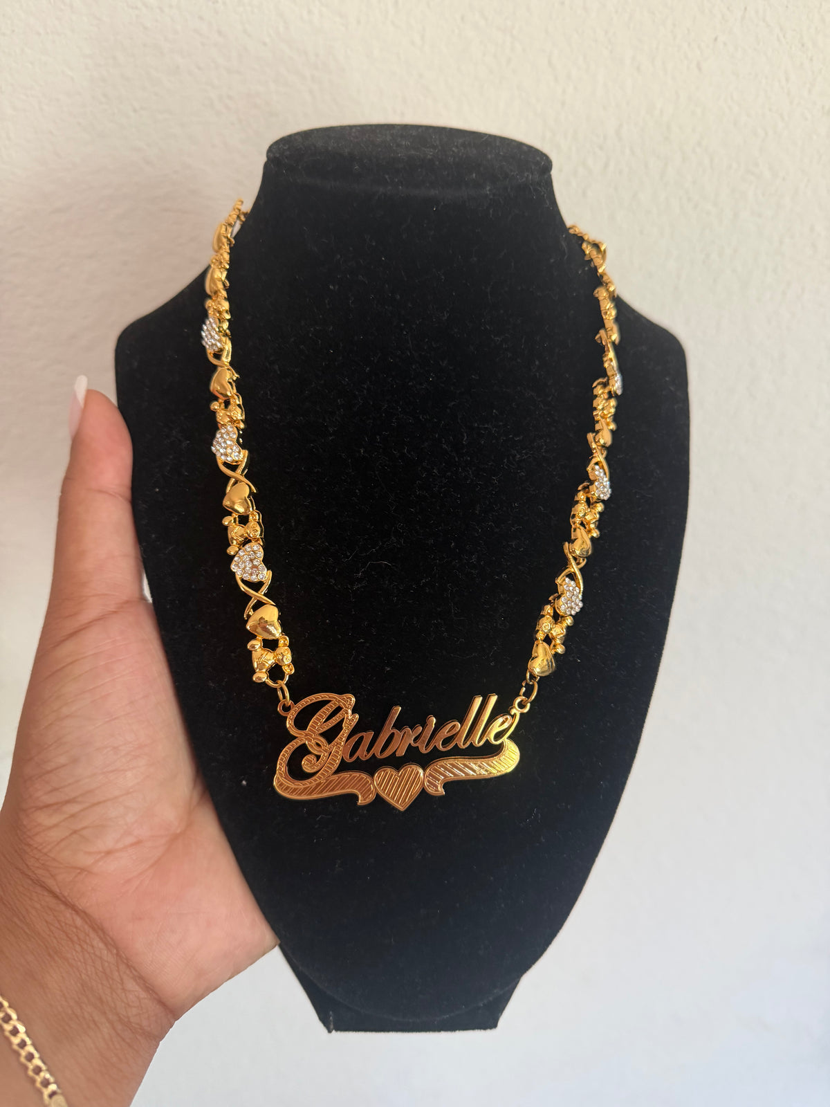 Custom Gold Name Plate Necklace