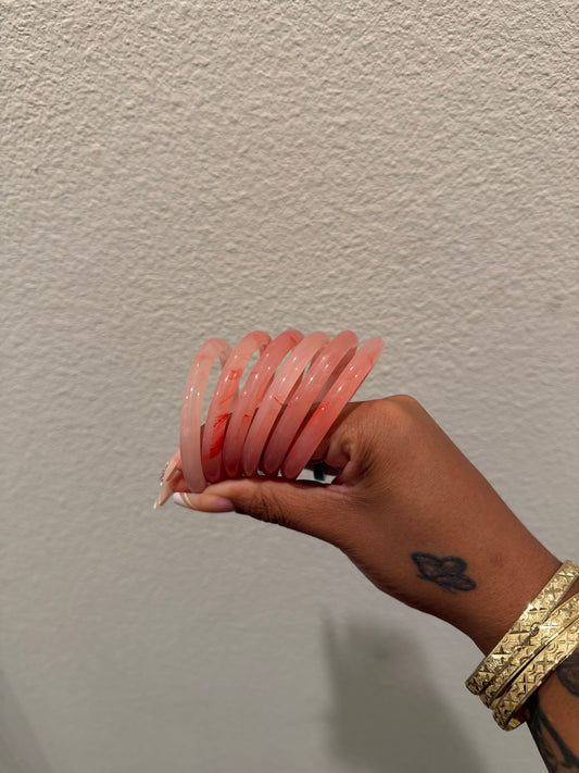 Pink Jade Bangle