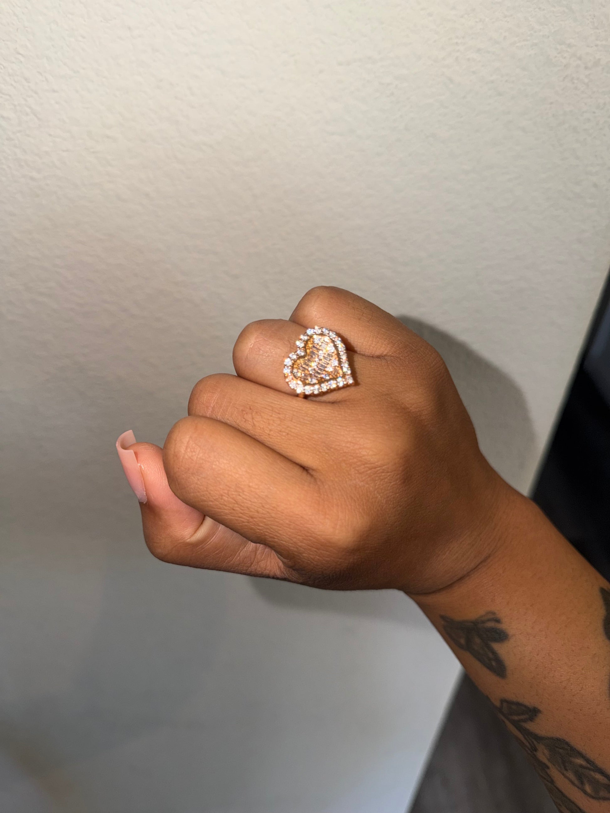 Diamond Heart Ring (Adjustable) The Pynk Plug