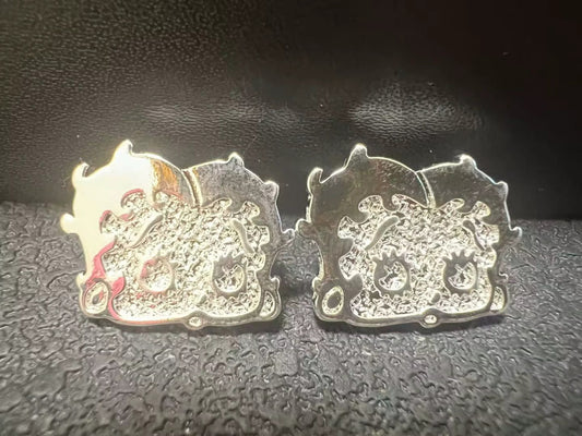 Silver Betty Boop Studs