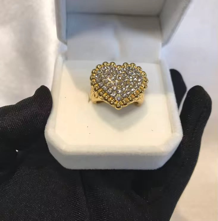 Diamond Heart Frame Ring The Pynk Plug