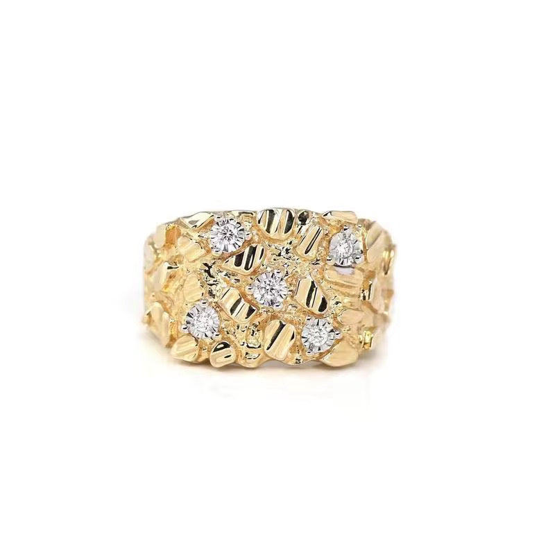 Diamond Nugget Ring The Pynk Plug