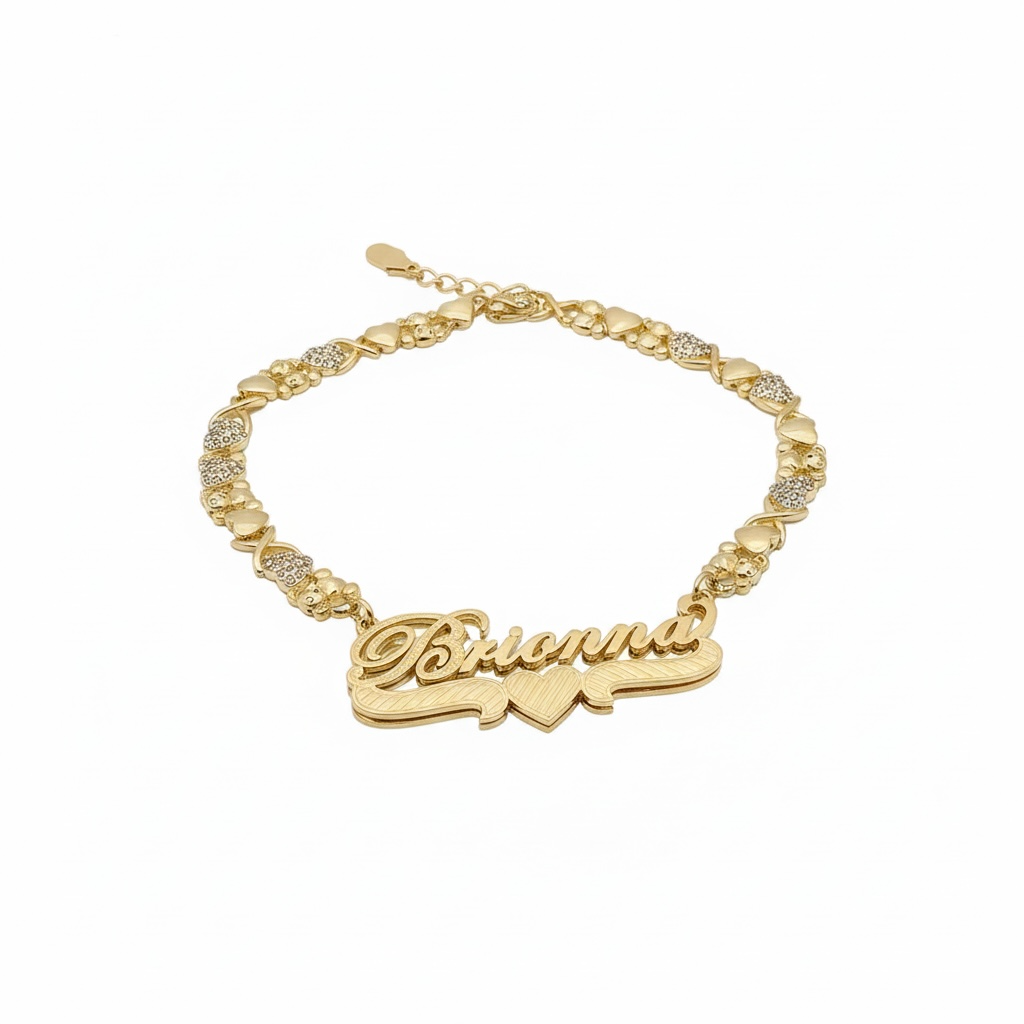 Custom Gold Name Plate Necklace