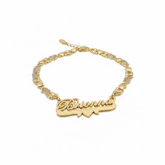 Custom Gold Name Plate Necklace