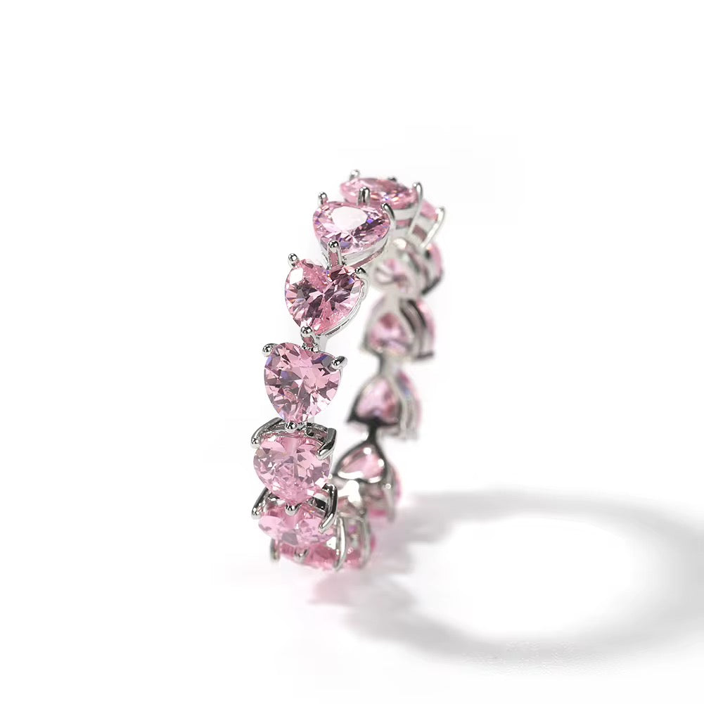 Iced Heart Ring The Pynk Plug