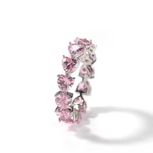 Iced Heart Ring The Pynk Plug
