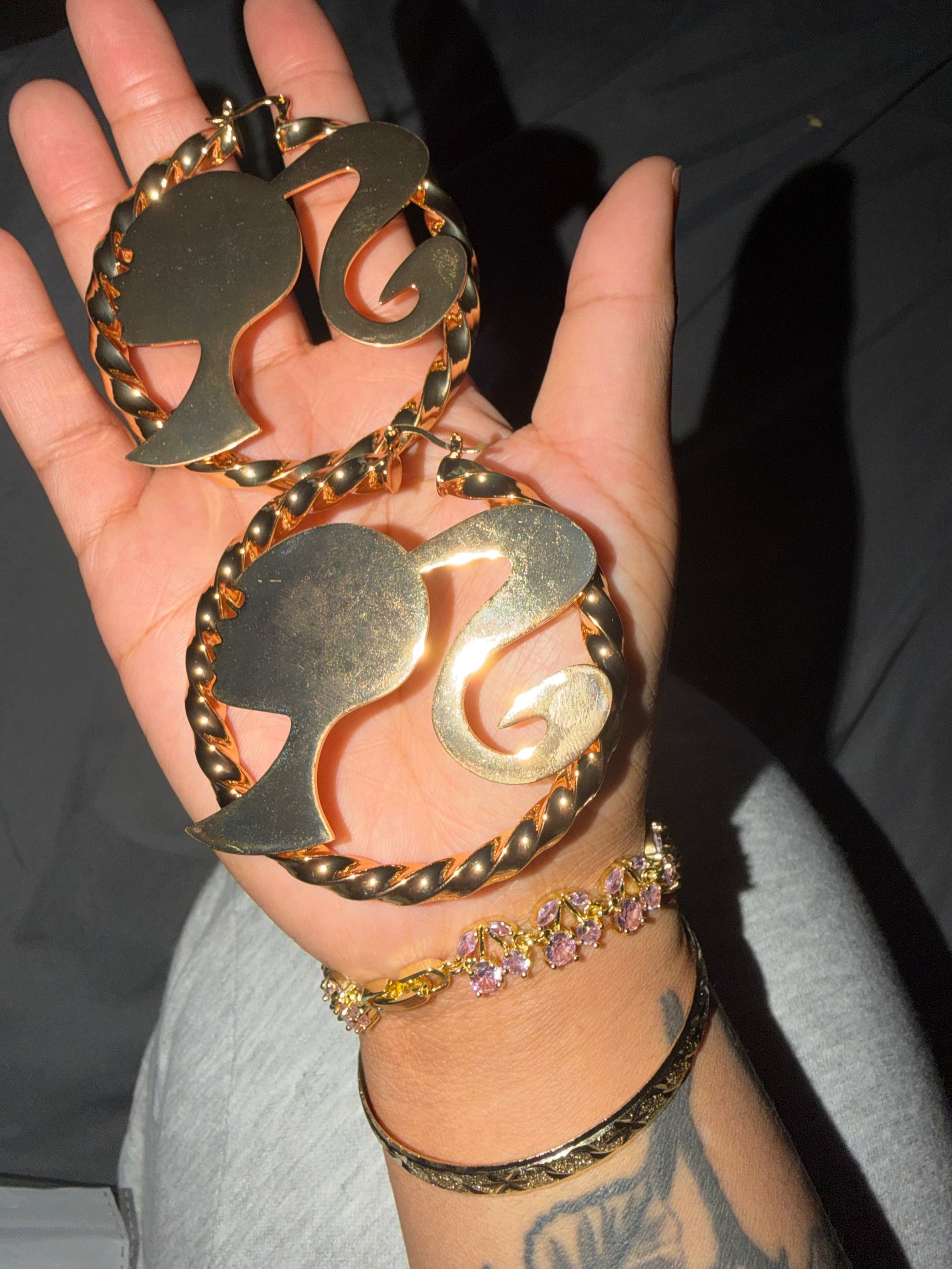 Gold Barbie Twist Hoops The Pynk Plug