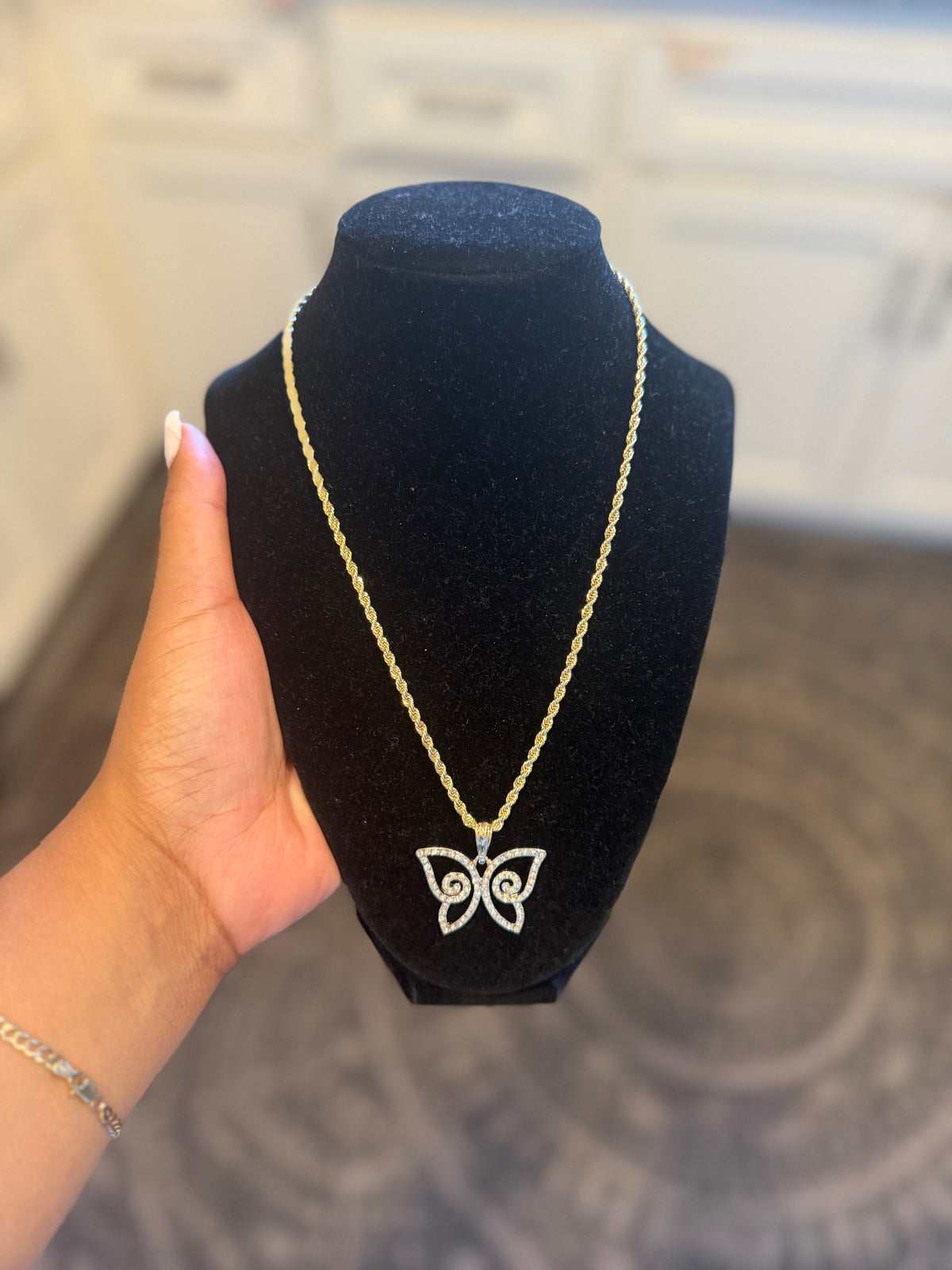 Diamond Butterfly Necklace