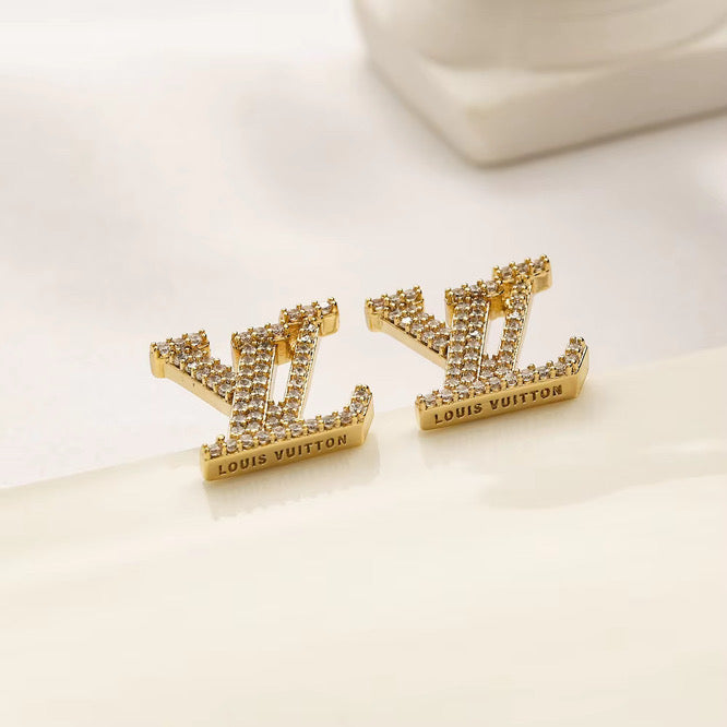 LV Studs (Gold) The Pynk Plug