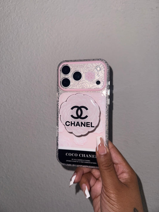 Floral Chanel Case w/ Popsocket