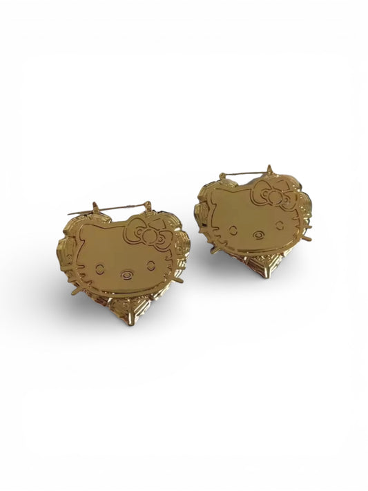 Bamboo Hello Kitty Earrings