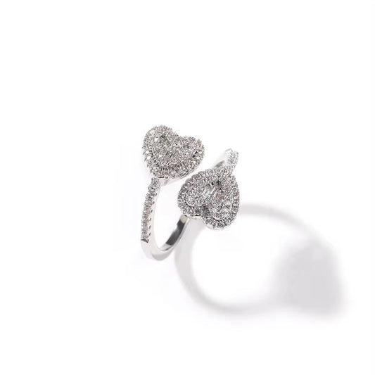 Double Heart Ring The Pynk Plug