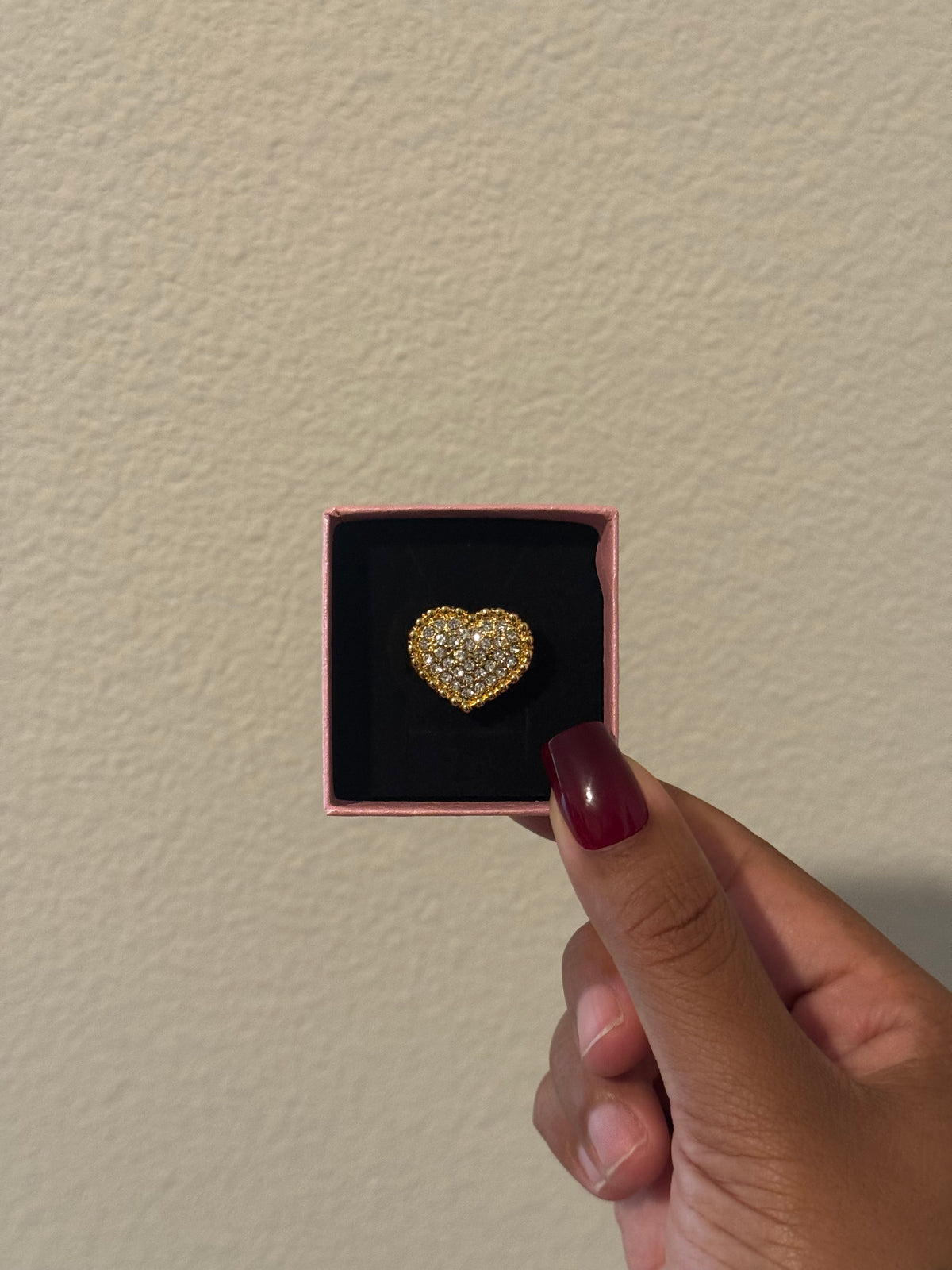 Diamond Heart Frame Ring