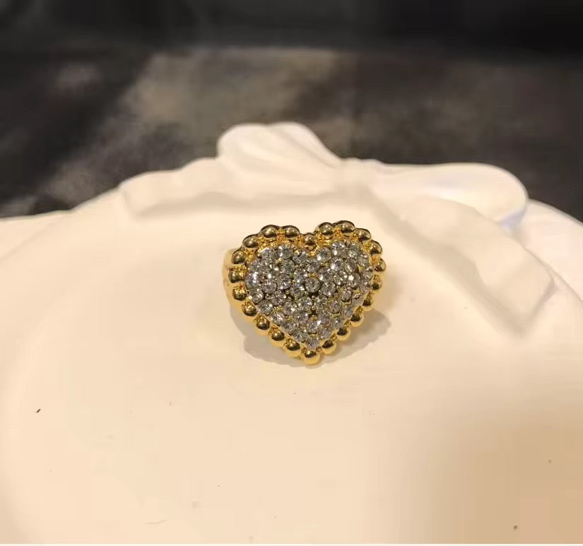 Diamond Heart Frame Ring The Pynk Plug