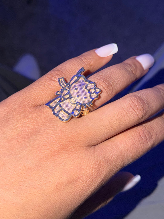 Diamond Cut Hello Kitty AK Ring The Pynk Plug