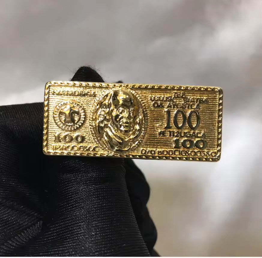 Hundred Dollar Bill Double Ring The Pynk Plug
