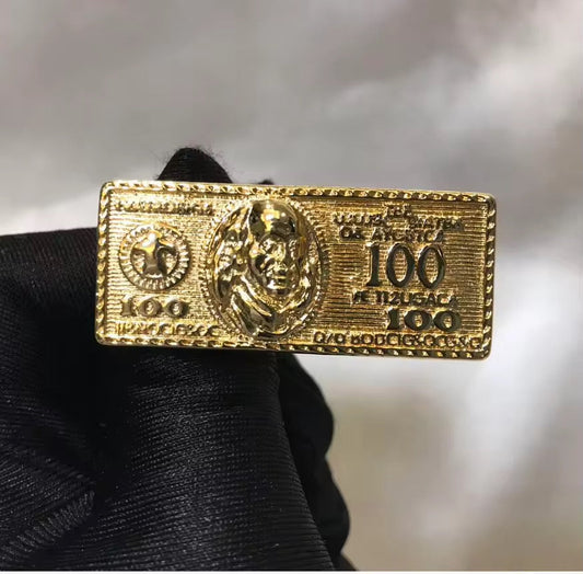 Hundred Dollar Bill Double Ring The Pynk Plug