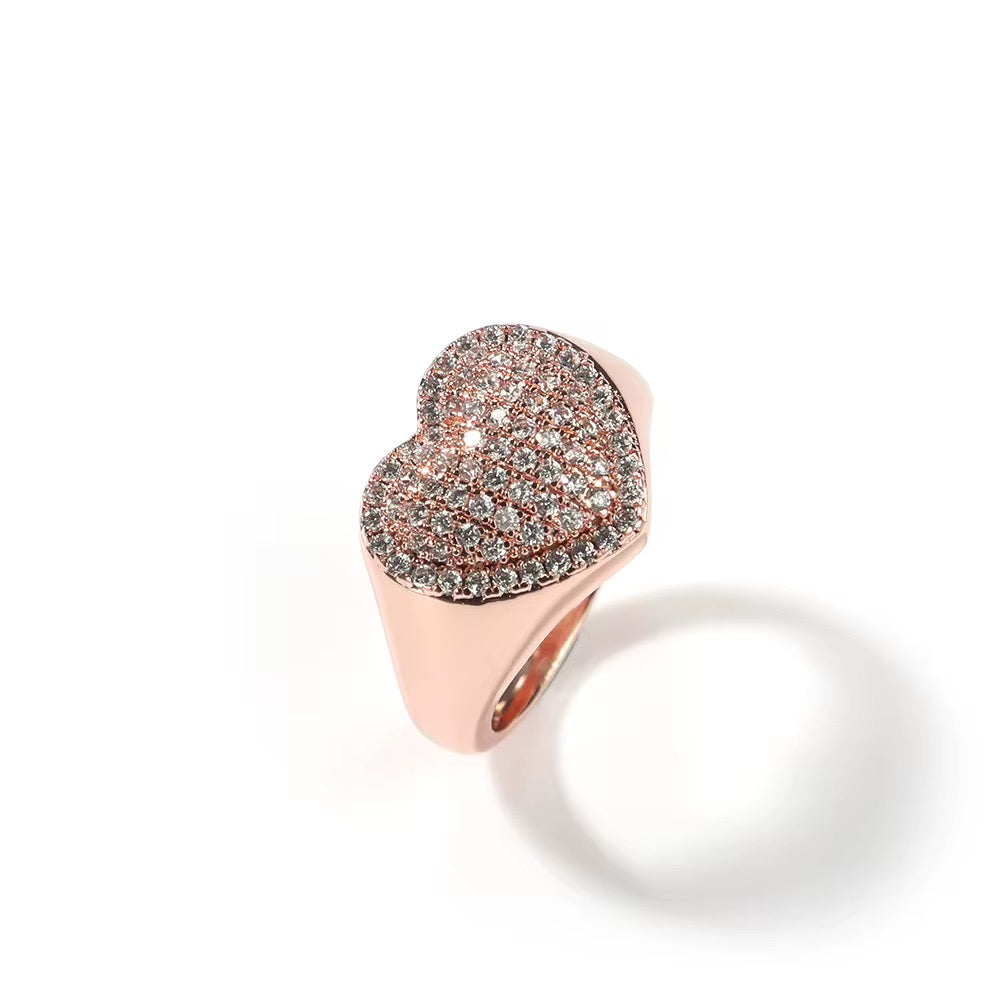 Iced Heart Ring