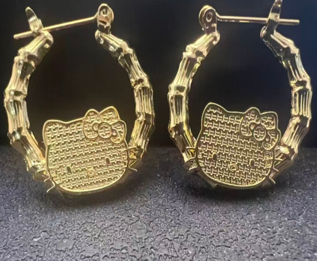 Hello Kitty Bamboo Hoops