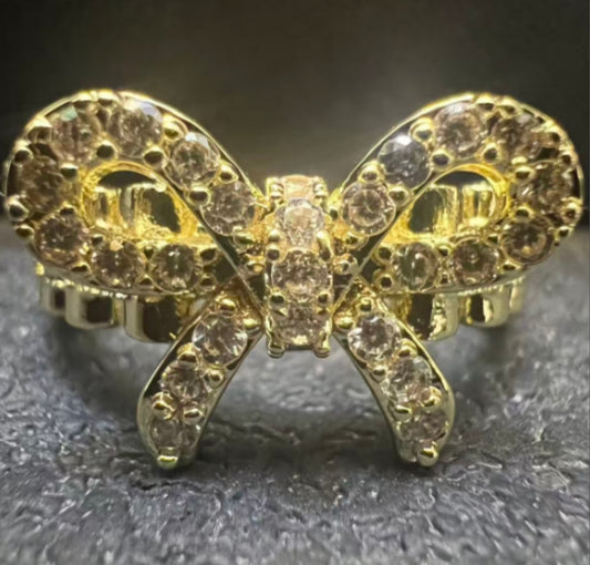 White Diamond Bow Ring