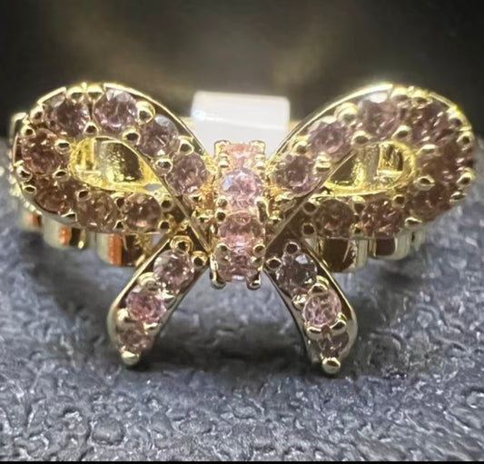 Pink Diamond Bow Ring