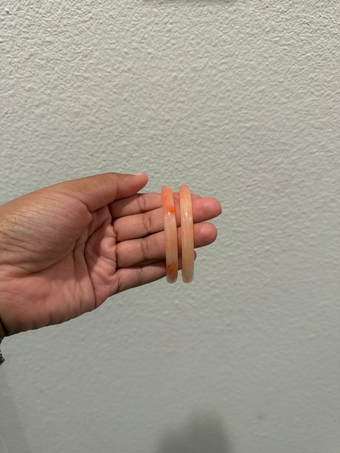 Orange Jade Bangle