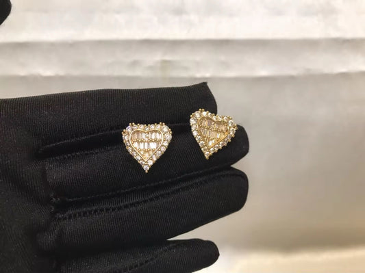 Diamond Heart Earrings